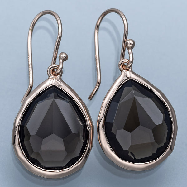 IPPOLITA Rose Sterling Silver Smoky Quartz Rock Candy Teardrop Earrings