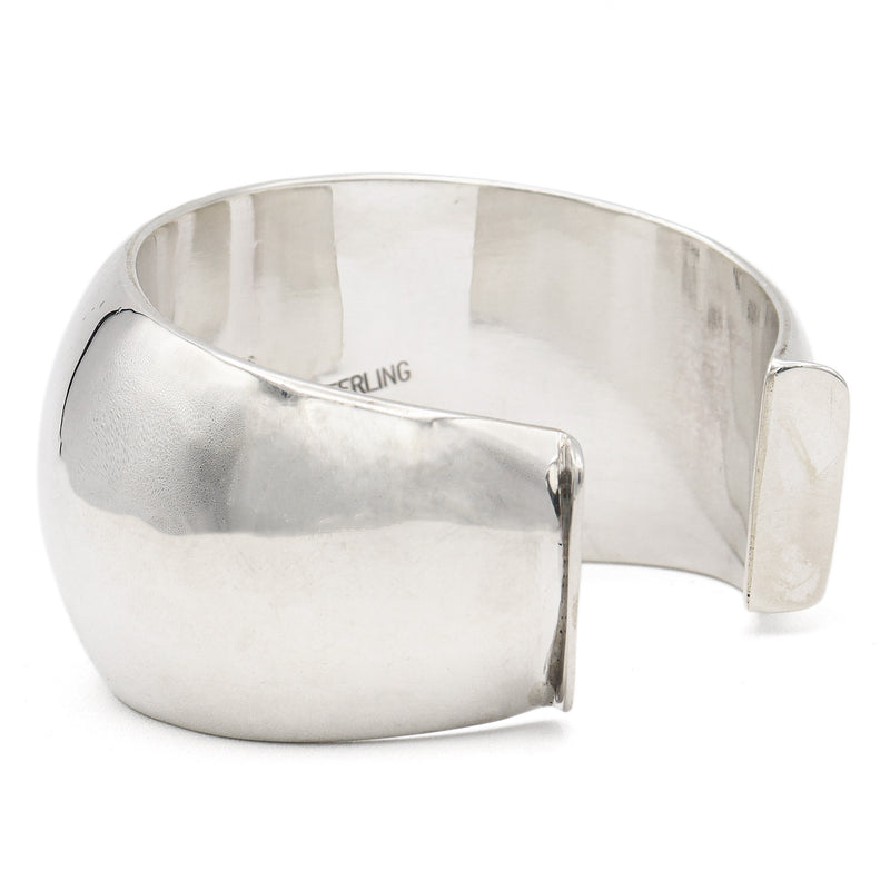 Orville Tsinnie New Mexico Sterling Silver Wide Cuff Bracelet, Size 6, 74 grams