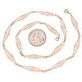 Vintage 10K Rose Gold Filigree Necklace