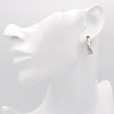 Estate950 Platinum Hammered Semi-Huggie Latch Back Earrings