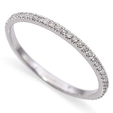 14K White Gold 0.3 TCW Diamond Eternity Wedding Band Ring