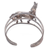 Vintage Carol Felley Sterling Silver Horse Cuff Bracelet