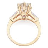 GIA 2.04 Ct Round Brilliant O-P SI2 Center Diamond 14K Yellow Gold Ring 2.36 TCW