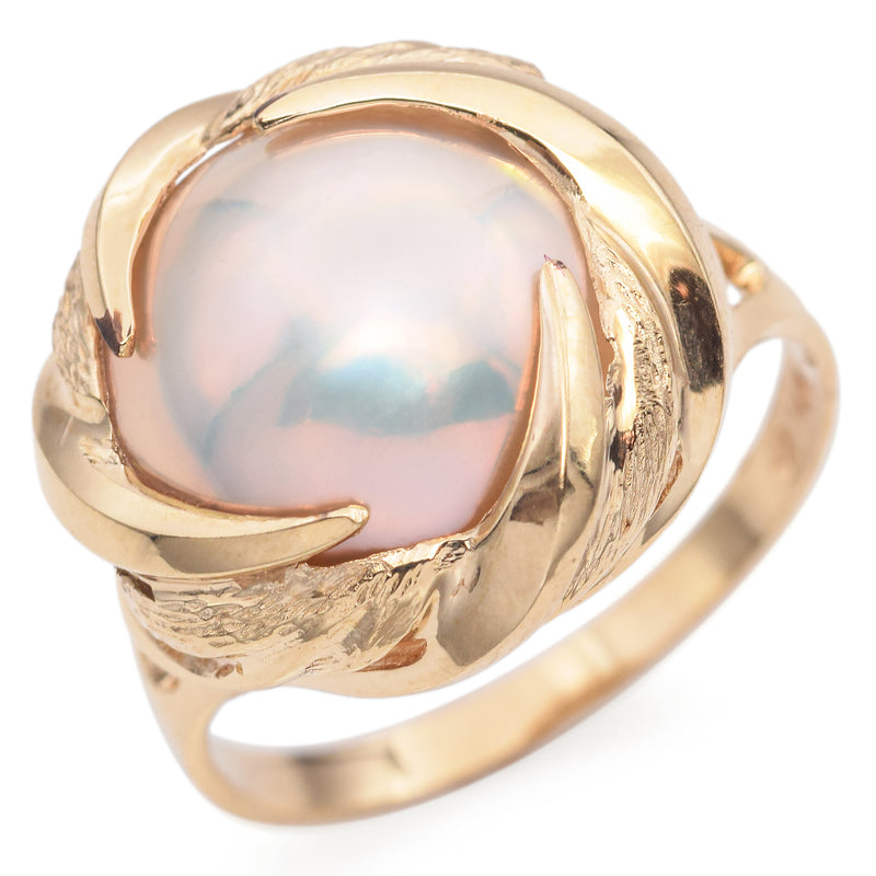 14K Yellow Gold Mabe Pearl Ring