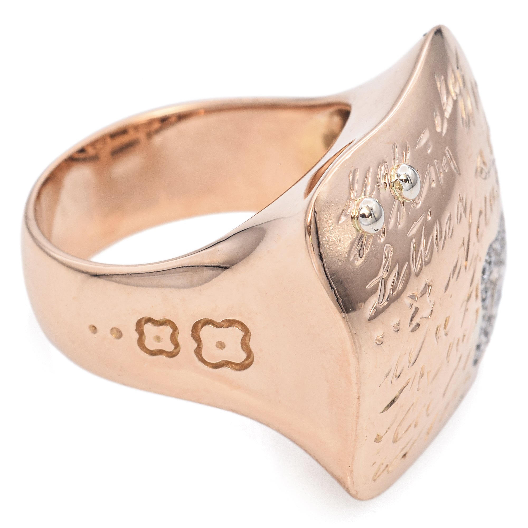 La Nouvelle Bague 18K Rose Gold Fiori Ring with Diamonds