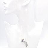 Vintage 14K White Gold Black White Pearl, 0.15 TCW Diamond Floral Bow Brooch Pin