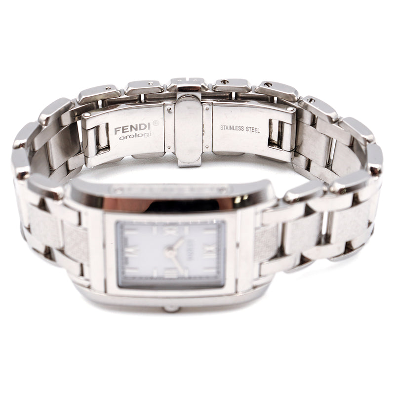 Fendi Orologi Stainless Steel White Dial Women's Quartz Watch, 21 mm, 5.75"