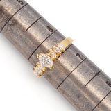 14K Yellow Gold 0.66 TCW Marquise Diamond Engagement Ring