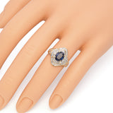 18K Yellow Gold 1.65 Ct. Sapphire and Diamond Ring