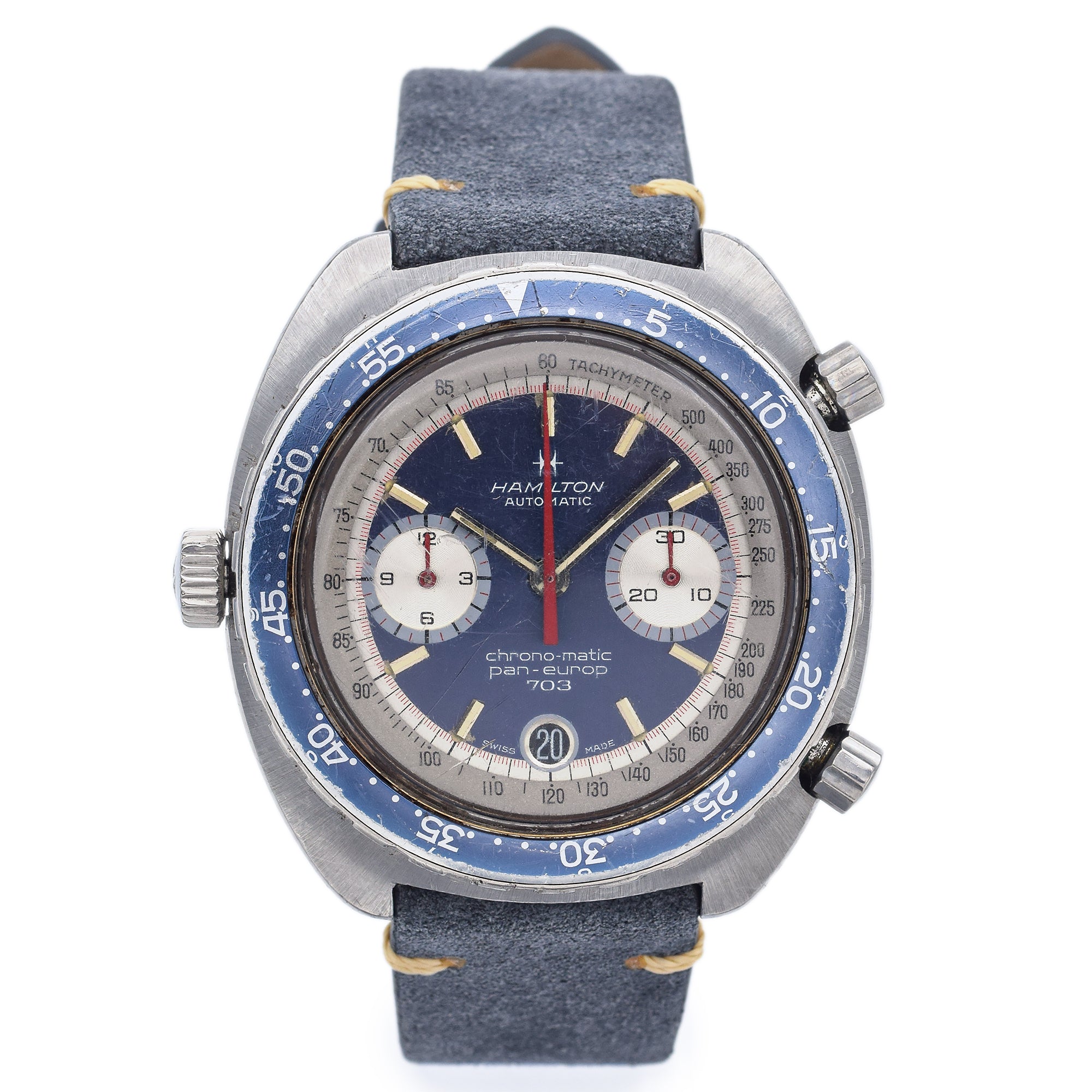 Hamilton Chrono-Matic Pan Europ 703 Chronograph Men's Date Watch Ref. 11003-3