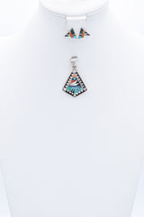 R. Tolino & L. Lincoln Canyon Sterling Silver Multi-Stone Pendant & Earrings Set