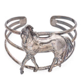 Vintage Carol Felley Sterling Silver Horse Cuff Bracelet