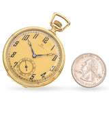 Vintage Omega Chronometer 14K Gold Filled 21 Jewel Men's Pocket Watch