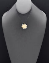 Tiffany & Co. 18K Yellow Gold & Sterling Silver Round Pendant + Pouch