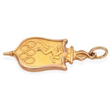 Vintage 10K Yellow Gold Olympics Track & Field Metal Charm Pendant