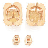 14K Yellow Gold 3.2 TCW Oval Citrine Stud Earrings