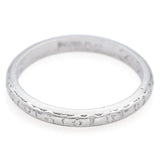 Antique 950 Platinum 2.3 mm Band Ring Size 5.5