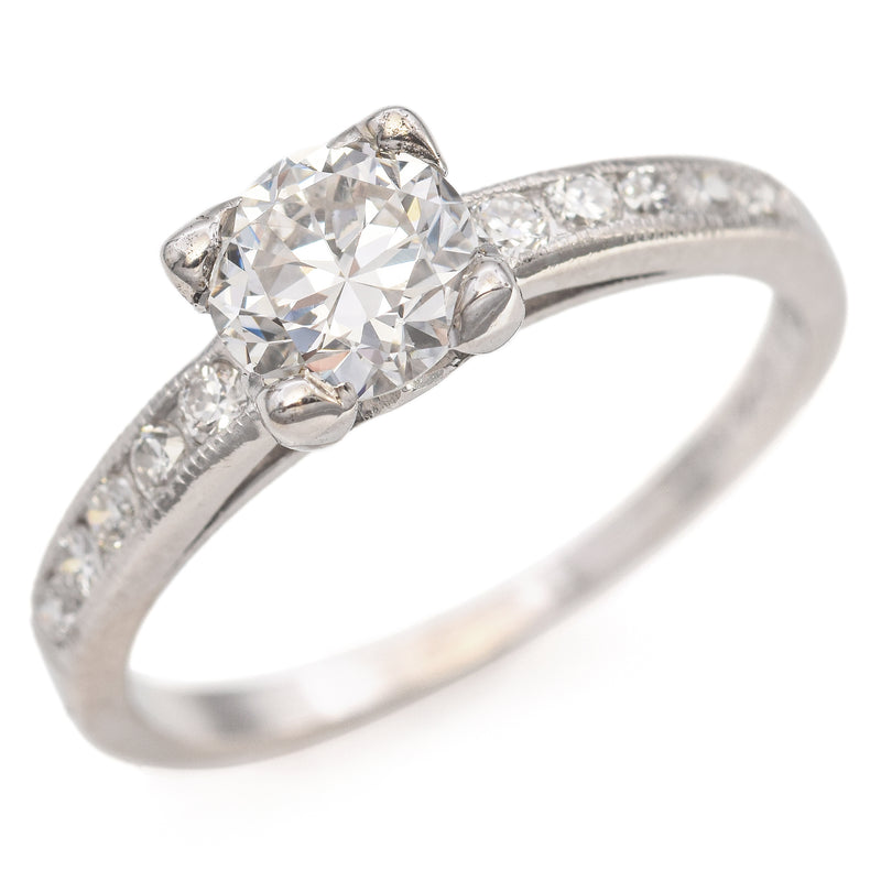 Vintage Platinum Diamond Engagement Ring