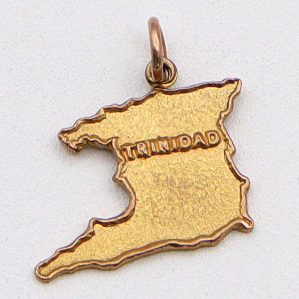 Vintage 9K Gold Trinidad Charm Pendant 1.2 Grams