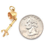 Vintage 14K Yellow Gold Lamp Charm Pendant 3.1 Grams