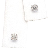 14K White Gold Diamond Stud Earrings