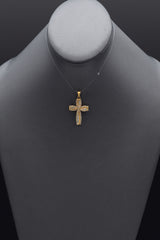 Vintage JWBR 14K Yellow Gold 1.00 TCW Diamond Cross Pendant