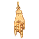 Vintage 18K Yellow Gold Italian Good Luck Charm Pendant