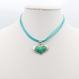 3 Milor Sterling Silver Turquoise Leather Multi-Cord Necklaces + 3 Extra Cords