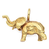 Vintage 18K Yellow Gold Elephant Charm Pendant 7.2 Grams