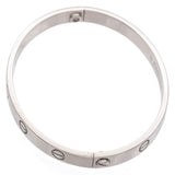 Cartier 18K White Gold 1993 Love Bracelet Size 17