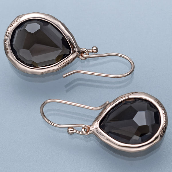 IPPOLITA Rose Sterling Silver Smoky Quartz Rock Candy Teardrop Earrings