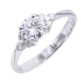 Estate 900 Platinum 0.77 TCW Diamond Band Ring Size 6.75