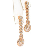 17K Yellow Gold Diamond Drop Earrings