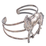 Vintage Carol Felley Sterling Silver Horse Cuff Bracelet