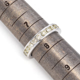 14K White Gold 1.45 TCW Champagne Diamond Channel Set Eternity Wedding Band