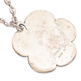 Buccellati Sterling Silver Gardenia Flower Heavy Mariner Chain Pendant Necklace