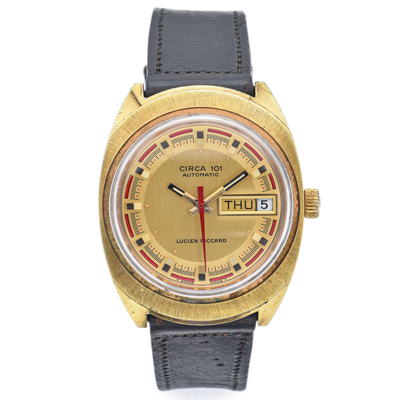 Lucien Piccard Vintage Circa 101 Gold Plated/Steel Mens Automatic 