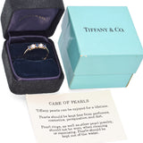 Tiffany & Co. 14K Yellow Gold 0.27 TCW Sapphire and Pearl Ring