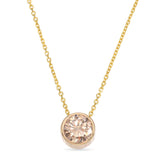 14K Yellow & Rose Gold 1.27 Ct. Champagne Diamond Slider Pendant Necklace