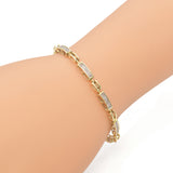 14K Yellow Gold Invisible Set 0.50 TCW Diamond Bracelet