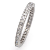 Vintage Platinum 0.40 TCW Diamond Eternity Wedding Band Ring