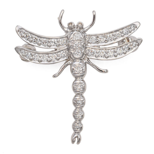 Vintage Tiffany & Co. 950 Platinum Diamond Dragonfly Brooch