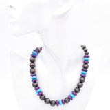 Rocki Gorman Sterling Silver Blue Purple Mojave Turquoise Beaded Strand Necklace