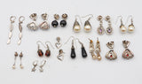 Lot of 13 Judith Jack Sterling Silver Multi-Stone Earrings 121 Grams