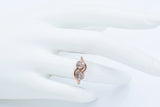 Antique Rose Cut Diamond 8K Yellow Gold Byapass Band Ring Size 5.75