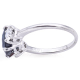 Vintage Platinum 2.71ct Sapphire & 0.96tcw Diamond Three-Stone Ring Size7.25