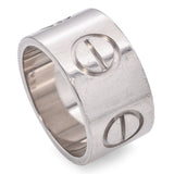 Cartier 18K White Gold Wide Love Ring