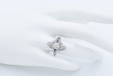 Antique Art Deco 1.04 TCW Old Euro Diamond & Sapphire Platinum Ring Size 7