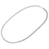 Vintage Sterling Silver Cuban Link Chain Necklace