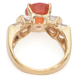 14K Yellow Gold 3.45 Ct. Spessartine Garnet and Diamond Ring